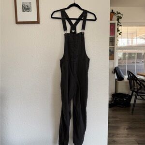 Aerie Charcoal Denim Overalls